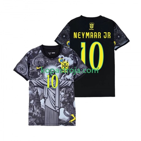 Billiga Fotbollströjor Brasilien Neymar JR 10 Cheist the Redeemer Hemma tröja 2024 Kortärmad